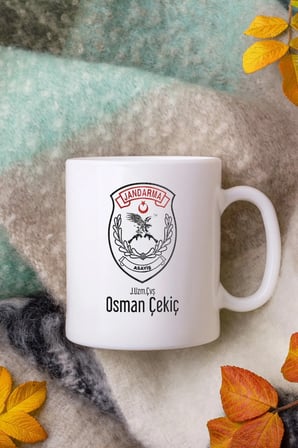 Alya Gift Shop Kişiye Özel Jandarma Uzman Çavuş Kupa Bardak