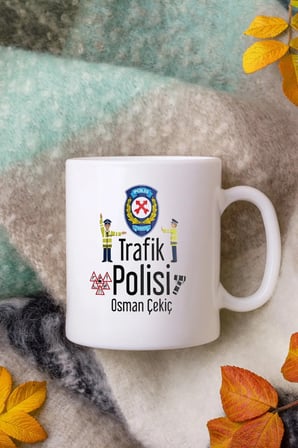 Alya Gift Shop Kişiye Özel Trafik Polisi Kupa Bardak