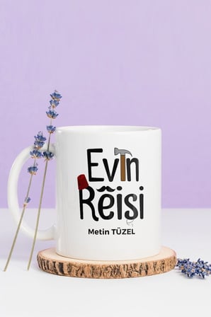 Alya Gift Shop Kişiye Özel Evin Reisi Kupa Bardak