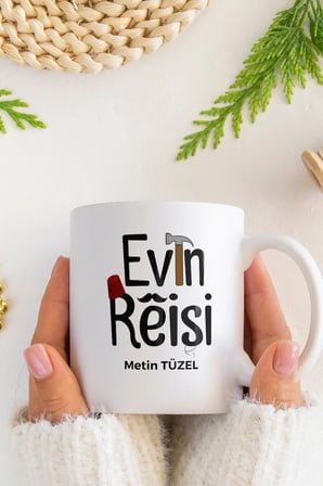Alya Gift Shop Kişiye Özel Evin Reisi Kupa Bardak