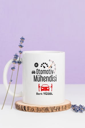Alya Gift Shop Kişiye Özel Otomotiv Mühendisi Kupa Bardak