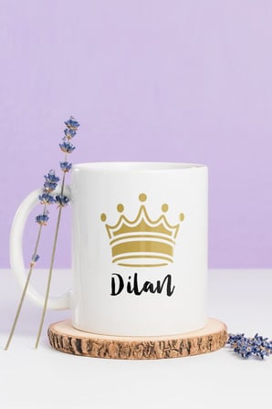 Alya Gift Shop Kişiye Özel Kişiye Özel Taçlı Kupa Bardak