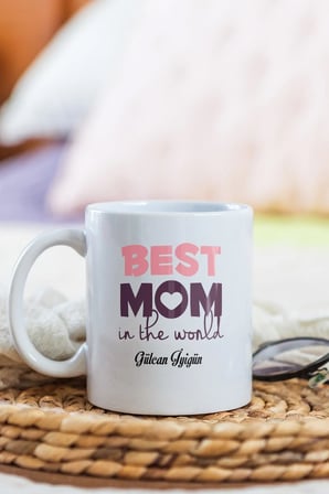 Alya Gift Shop Kişiye Özel Best Mom Kupa Bardak