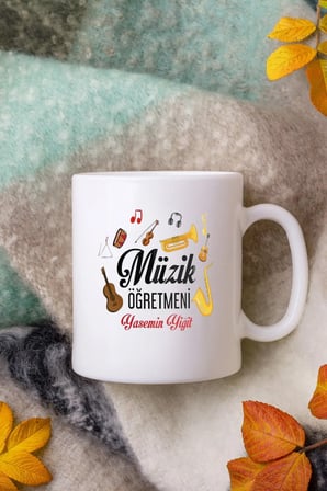 Alya Gift Shop Kişiye Özel Müzik Öğretmeni Kupa Bardak