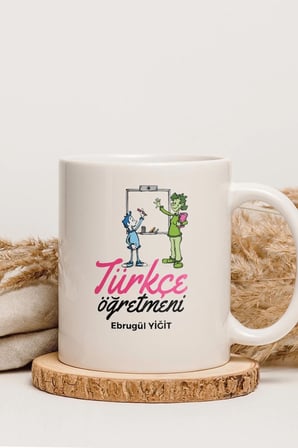 Alya Gift Shop Kişiye Özel Türkçe Öğretmeni Kupa Bardak