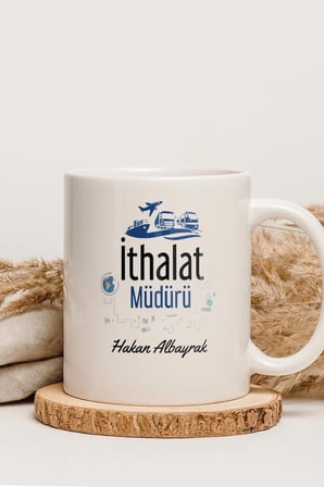 Alya Gift Shop Kişiye Özel İthalat Müdürü Kupa Bardak