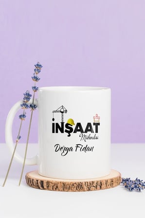 Alya Gift Shop Kişiye Özel İnşaat Mühendisi Kupa Bardak