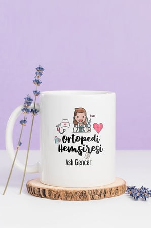 Alya Gift Shop Kişiye Özel Ortopedi Hemşiresi Kupa Bardak