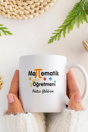 Alya Gift Shop Kişiye Özel Matematik Öğretmeni Kupa Bardak