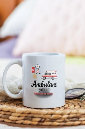 Alya Gift Shop Kişiye Özel Ambulans Şoförü Kupa Bardak