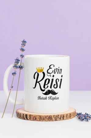 Alya Gift Shop Kişiye Özel Evin Reisi Kupa Bardak