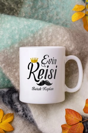 Alya Gift Shop Kişiye Özel Evin Reisi Kupa Bardak