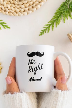 Alya Gift Shop Kişiye Özel Mr. Right Kupa Bardak