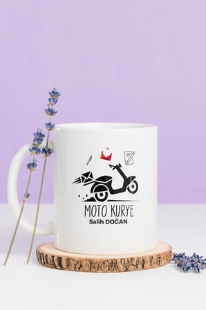 Alya Gift Shop Kişiye Özel Moto Kurye Kupa Bardak
