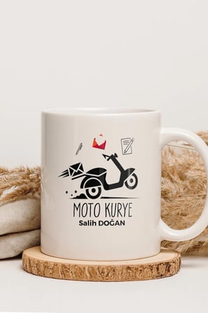 Alya Gift Shop Kişiye Özel Moto Kurye Kupa Bardak