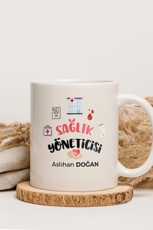 Alya Gift Shop Kişiye Özel Sağlık Yöneticisi Kupa Bardak