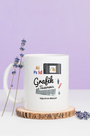 Alya Gift Shop Kişiye Özel Grafik Tasarımcı Kupa Bardak