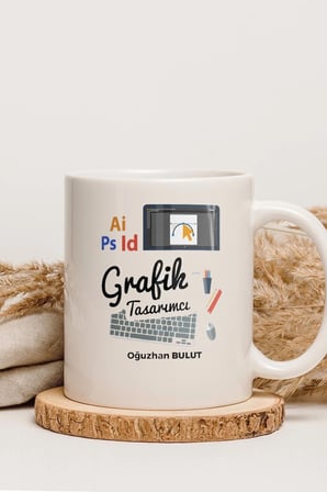 Alya Gift Shop Kişiye Özel Grafik Tasarımcı Kupa Bardak