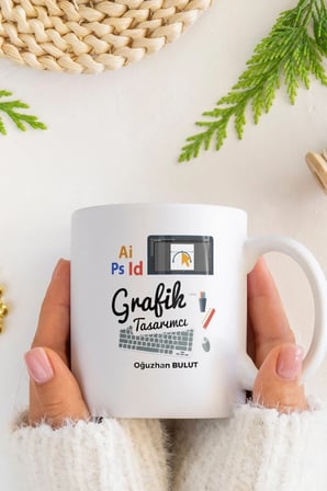 Alya Gift Shop Kişiye Özel Grafik Tasarımcı Kupa Bardak