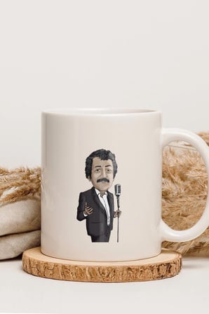 Alya Gift Shop Kişiye Özel Müslüm Gürses Figürlü Kupa Bardak