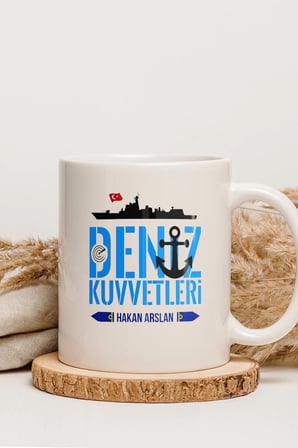 Alya Gift Shop Kişiye Özel Deniz Kuvvetleri Kupa Bardak