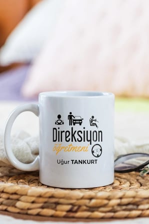 Alya Gift Shop Kişiye Özel Direksiyon Öğretmeni Kupa Bardak