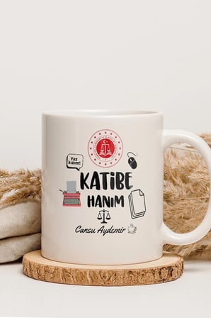 Alya Gift Shop Kişiye Özel Katibe Hanım Kupa Bardak