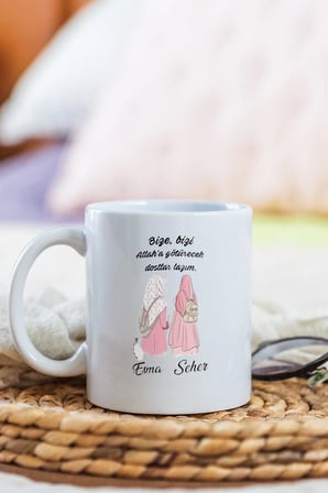 Alya Gift Shop Kişiye Özel Bize Bizi Allah'a Götürecek Dostlar Lazım Kupa Bardak