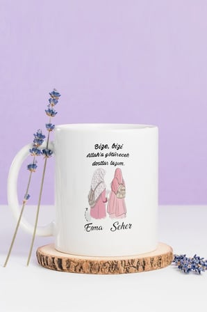 Alya Gift Shop Kişiye Özel Bize Bizi Allah'a Götürecek Dostlar Lazım Kupa Bardak