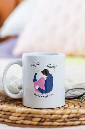 Alya Gift Shop Kişiye Özel Seni Seviyorum Kupa Bardak