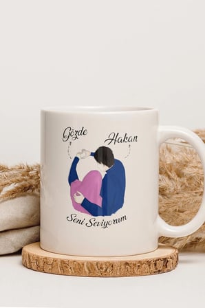 Alya Gift Shop Kişiye Özel Seni Seviyorum Kupa Bardak