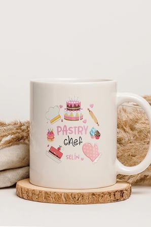 Alya Gift Shop Kişiye Özel Pastry Chef Kupa Bardak