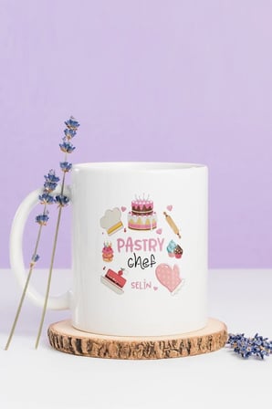 Alya Gift Shop Kişiye Özel Pastry Chef Kupa Bardak