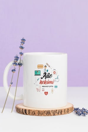 Alya Gift Shop Kişiye Özel Aile Hekimi Kupa Bardak