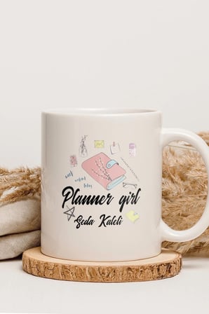 Alya Gift Shop Kişiye Özel Planner Girl Kupa Bardak