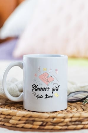 Alya Gift Shop Kişiye Özel Planner Girl Kupa Bardak