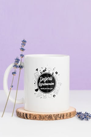 Alya Gift Shop Kişiye Özel Değerli Öğretmenim Kupa Bardak