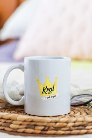 Alya Gift Shop Kişiye Özel Kral Babam Kupa Bardak