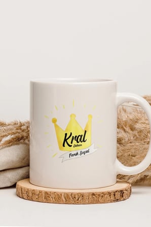 Alya Gift Shop Kişiye Özel Kral Babam Kupa Bardak