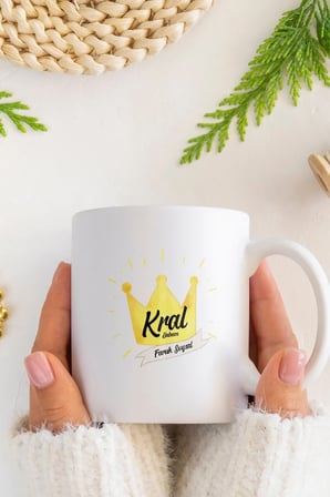 Alya Gift Shop Kişiye Özel Kral Babam Kupa Bardak