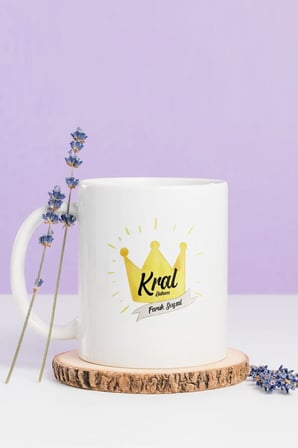 Alya Gift Shop Kişiye Özel Kral Babam Kupa Bardak