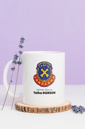 Alya Gift Shop Kişiye Özel Trafik Jandarma Uzman Çavuş Kupa Bardak