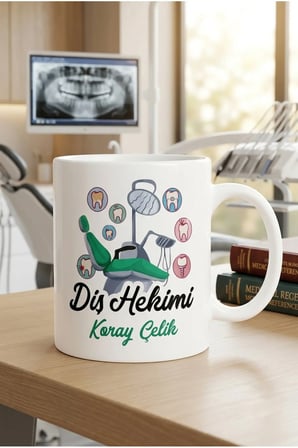 Alya Gift Shop Kişiye Özel Diş Hekimi Kupa Bardak