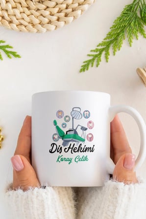 Alya Gift Shop Kişiye Özel Diş Hekimi Kupa Bardak
