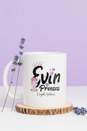Alya Gift Shop Kişiye Özel Evin Prensesi Kupa Bardak
