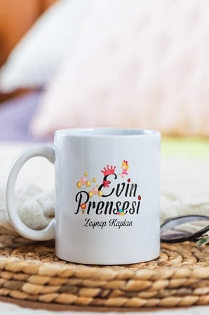 Alya Gift Shop Kişiye Özel Evin Prensesi Kupa Bardak