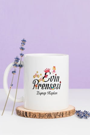 Alya Gift Shop Kişiye Özel Evin Prensesi Kupa Bardak
