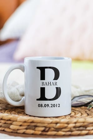 Alya Gift Shop Kişiye Özel B Harfli Kupa Bardak