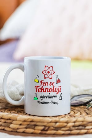 Alya Gift Shop Kişiye Özel Fen Ve Teknoloji Öğretmeni Kupa Bardak