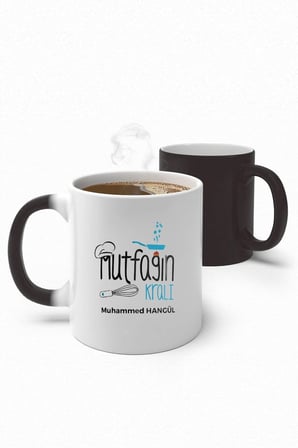 Alya Gift Shop Kişiye Özel Mutfağın Kralı Sihirli Kupa Bardak
